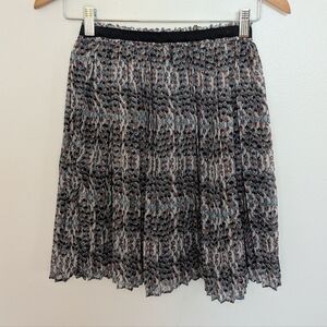 Darling Black Multi-Print Pleated Skirt
